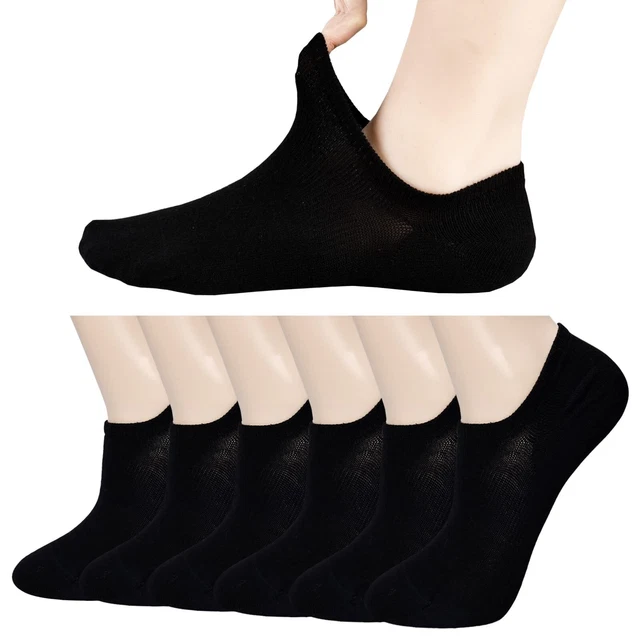 Womens No Show Socks Cotton Athletic Ankle Socks Cushioned 6 pack Size 5-10n