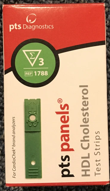 Tiras de autoprueba de colesterol PTS Diagnostics 1790