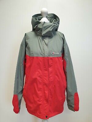Gg165 Girls Berghaus Aqua Foil Red Grey Zipped Hooded Jacket Age 13 Years