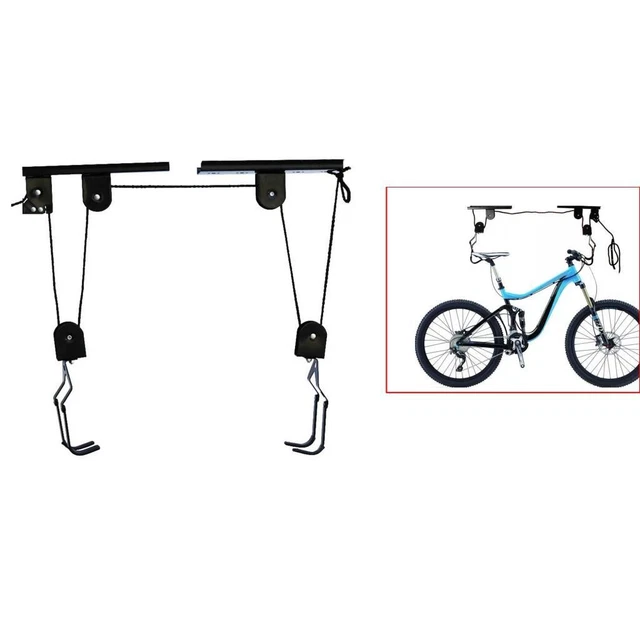 Ascenseur vélo Système de stockage VTT 20 kg Noir Support de rangement