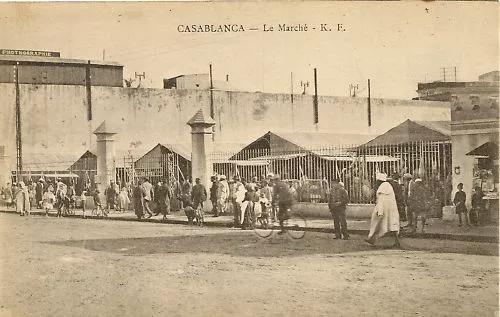 Cpa Maroc Casablanca Le Marche