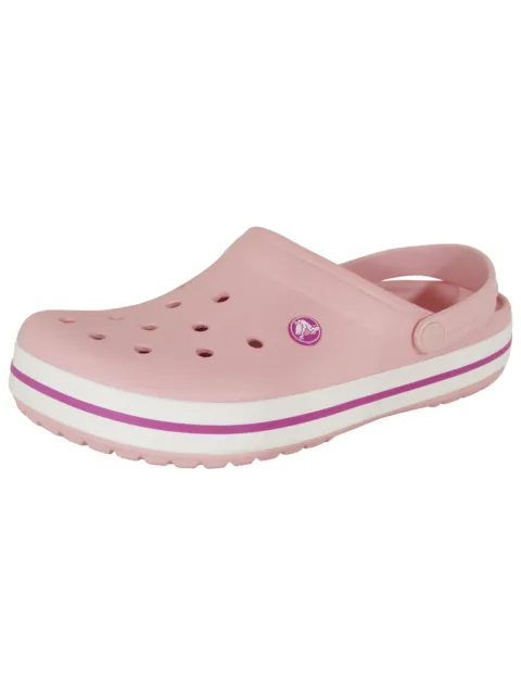 Crocs Unisex Crocband Clog Shoes, Pearl Pink/Wild Orchid