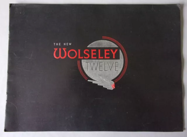 WOLSELEY TWELVE orig 1938 Large Format Pre-War Sales Brochure