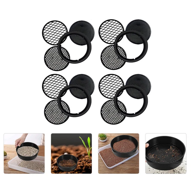 1 Set 4 stücke Gartenarbeit Handheldsiebe Stein Boden Riddles Gartenarbeit