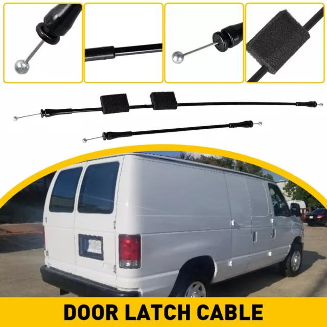 For E150 Van E250 E350 E Series 1992-2018 Door Latch Cables Rear Right Passenger