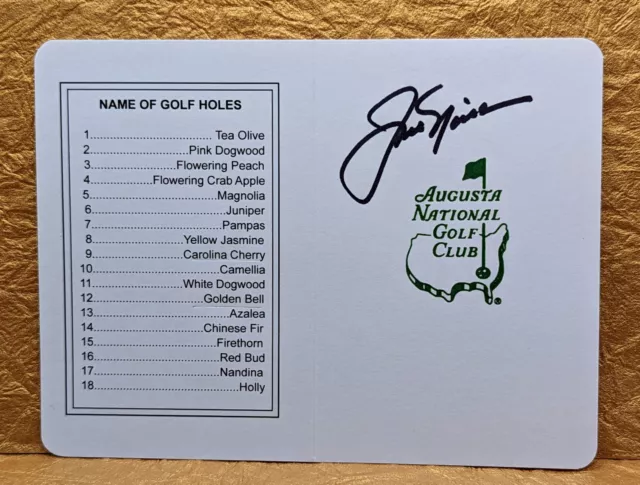 PSA DNA Jack Nicklaus Autograph Signed Augusta Masters Champion Scorecard