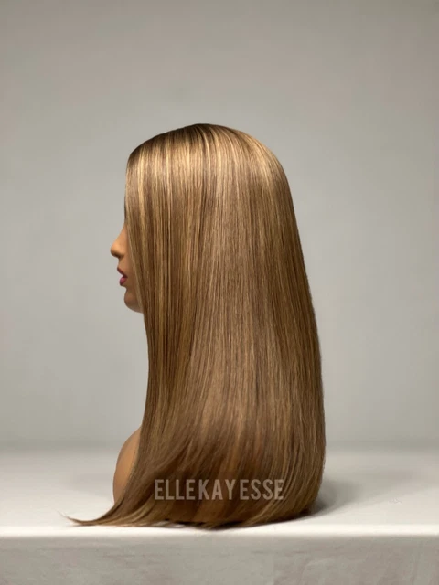 100% European Human Hair Sheitel Wig 20" Brown/Blonde "Bronde" Color w/ Silk Top 100% European Human Hair Sheitel Wig 20" Brown/Blonde "Bronde" Color w/ Silk Top