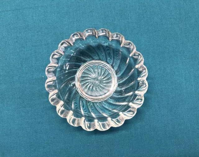 Baguier en cristal signé BACCARAT modèle BAMBOU coupelle 8 cm Estampille Déco