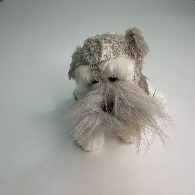 GANZ Webkinz Schnauzer Toy Plush Puppy Dog Stuffed Animal HM159 With Code