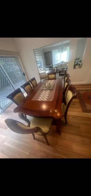 8 seater timber dining table 3