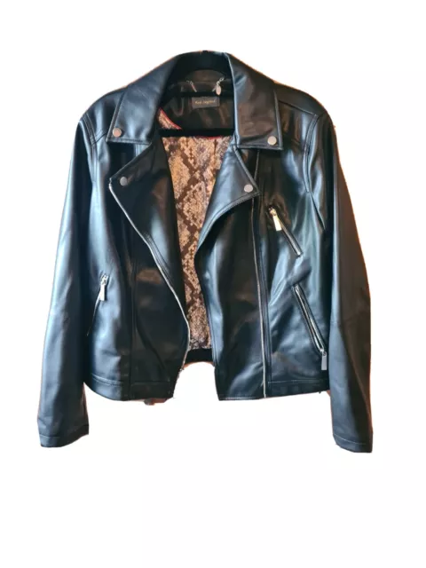 Faux leather deals jacket size 20