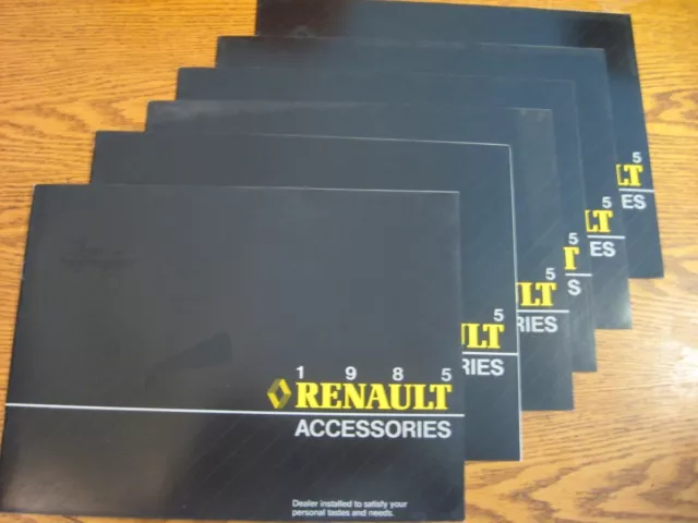 1985 Renault Accessories Brochure LOT, 6 pcs, Fuego Alliance Encore Sportwagon