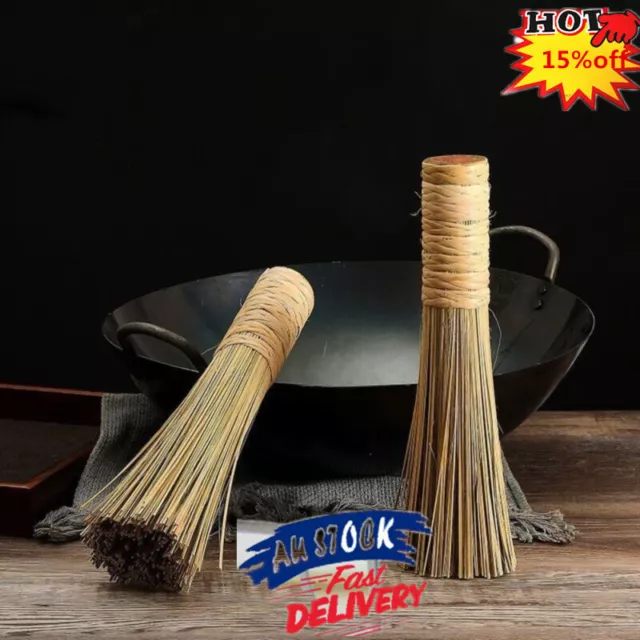 New Cleaning Whisk Traditional Bamboo Wok Brushes Kitchen Tools 7 Inches Length