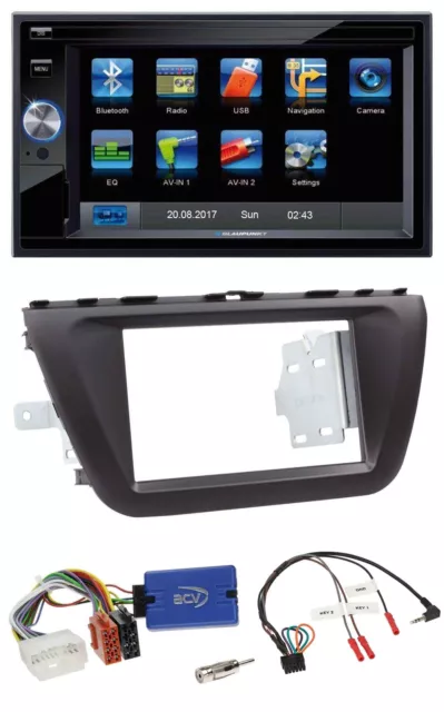 Blaupunkt 2DIN Bluetooth TMC USB Lenkrad SD Navigation für Suzuki SX4 ab 2013