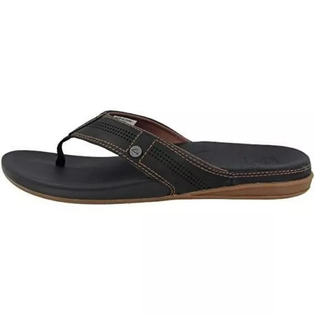REEF CUSHION Lux Mens Flip Flops Size 12 Black Brown Sandals $46.99 ...
