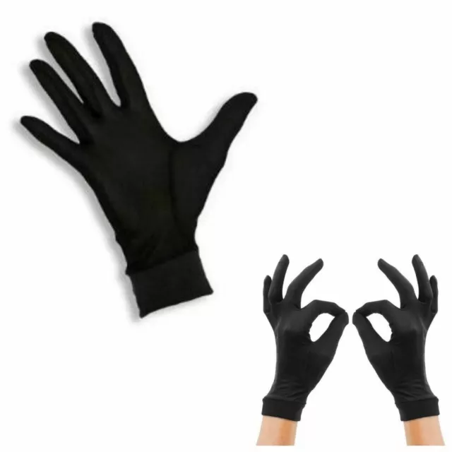 Thin Pure Silk Liner Gloves Thermal Ski Motorcycle Skiing Walking Inner Gloves 2