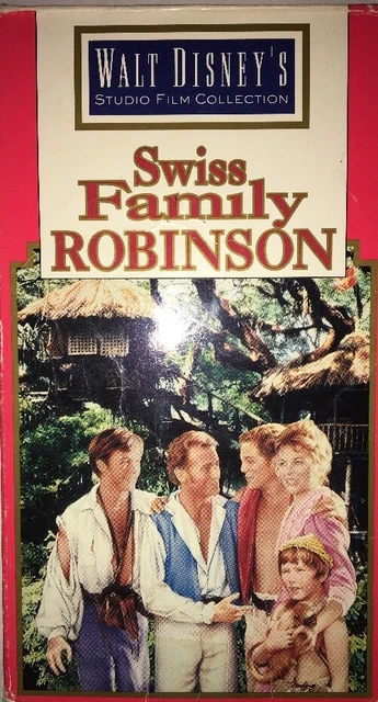 WALT DISNEY'S SWISS Family Robinson Vhs-Tested-Rare Vintage Collectible ...