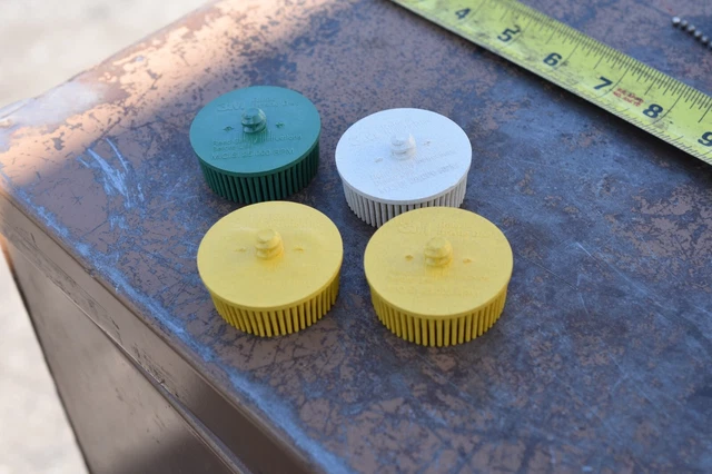 3M 2", 50, 80, 120, Grit Ceramic Tapered Disc Brush, 4 pc set