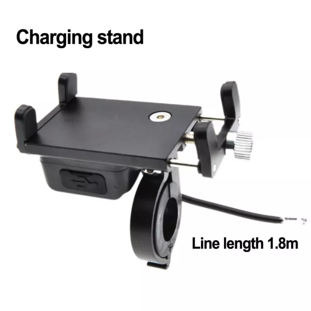 Premium Aluminum Alloy Motorcycle Phone Holder with USB Charger for ebikes