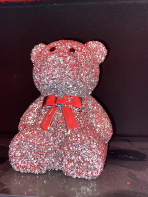 Crystal Shiny Teddy Bear Sparkle Ornament Bling Crushed Diamond Gift