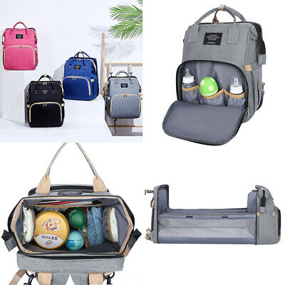 3 in 1 Foldbale Diaper Bag Baby Bed Portable Bassinet Crib Backpack Travel/Sleep