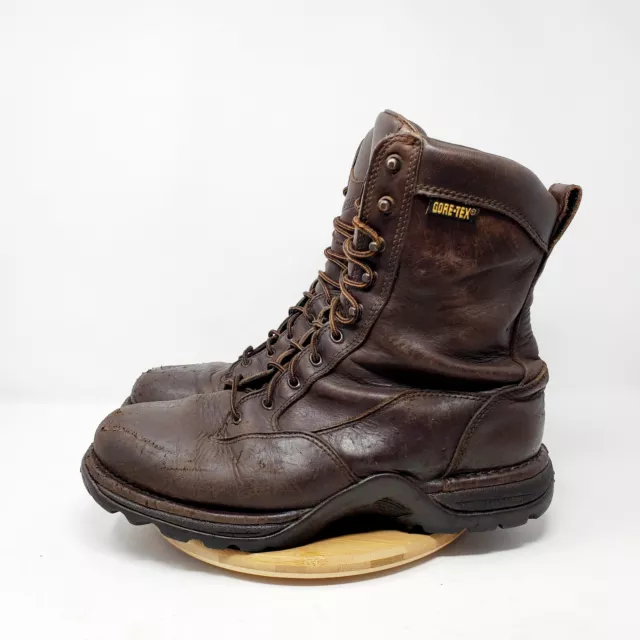 DANNER PRONGHORN LEATHER Boots Mens 12 D 8” Brown Waterproof Hunt Work ...