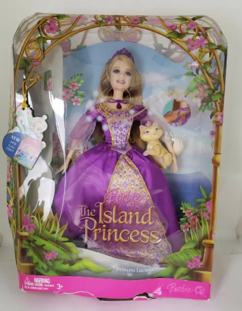 NEW Barbie As The Island Princess Luciana Doll w/Cat Mattel 2007 No. K8105 NEW Barbie As The Island Princess Luciana Doll w/Cat Mattel 2007 No. K8105