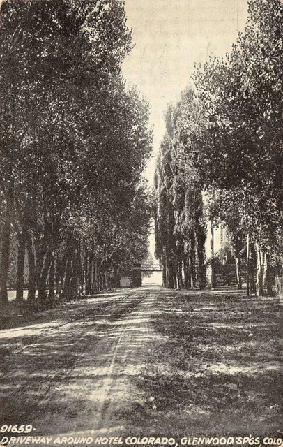 Driveway Around Hotel Colorado, Glenwood Springs ca 1910s Vintage Postcard