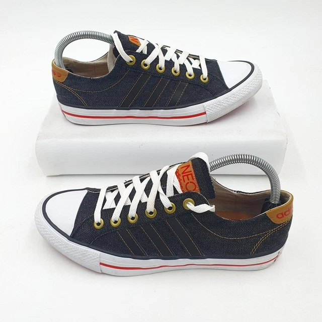 ADIDAS NEO THREE Stripes Low Trainer Black Mens UK7 Casual Vietnam