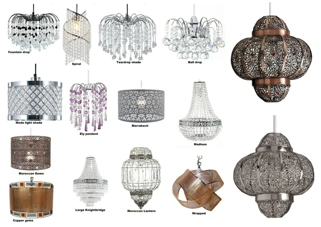 Modern Chandelier Ceiling Light Shades Acrylic Crystal Droplet Pendant Lampshade