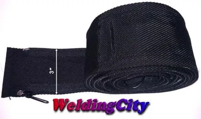 WeldingCity® Cable Cover Nylon 24' (L) 3" (W) w/ Zipper TIG Welding Torch 9/17