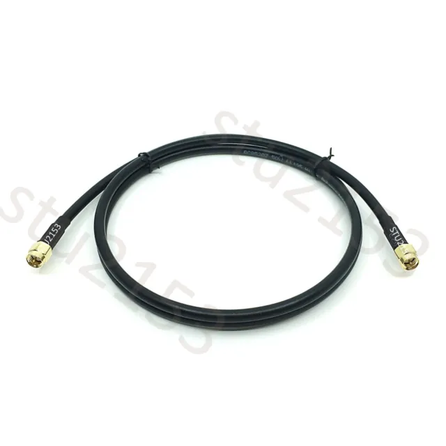 SMA Male to SMA Male RF Coaxial Pigtail Patch Lead Communication Test Cable 1m