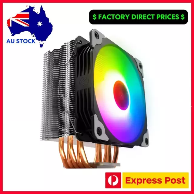 FROST 5 Heat Pipe CPU Cooler PWM ARGB 3Pin Cooling Fan Heatsink Cooler Intel AMD