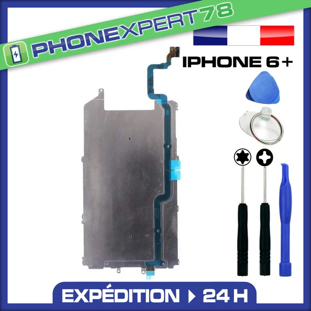 PLAQUE EN FER Metal Carter Ecran Lcd Iphone 6 Plus + Nappe Bouton Home