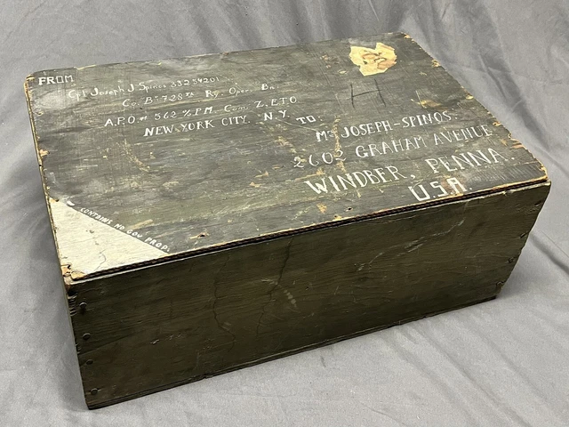 RARE 728TH RAILWAY C-Ration Bring Back Crate US Army WW2 WWII Original ...