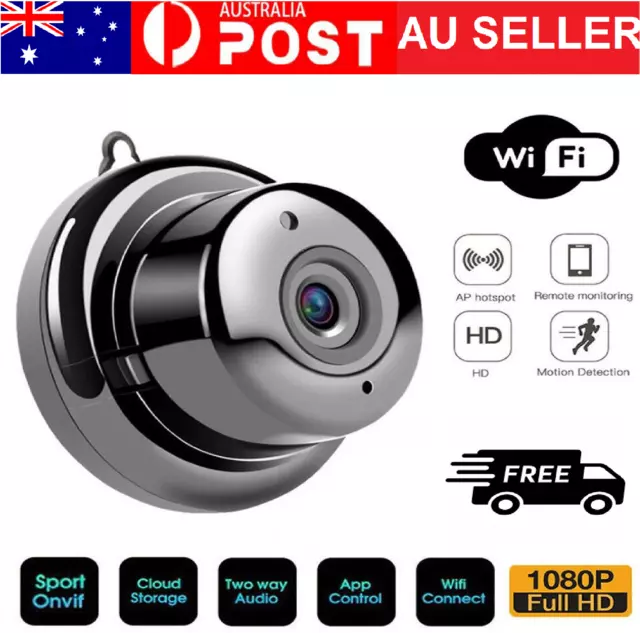 1080P HD Mini Wifi Wireless IP Hidden Spy Camera Security Cam Network Laptop