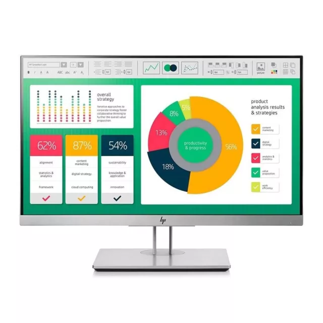 HDMI Monitor HP E233 EliteDisplay 23"FHD IPS WLED Backlit LCD  Screen VGA DP USB