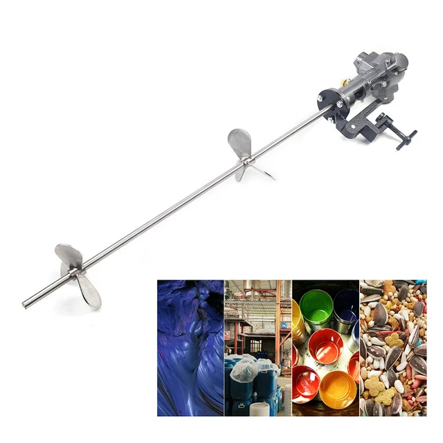 50 Gallon Pneumatic Bracket Mixer Tank Paint Barrel Mixing Tool Stainless Steel