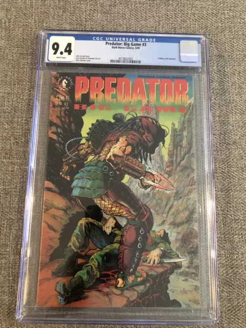 Predator: Big Game #3 CGC 9.4 WP; Dark Horse Comics 1991; Trading Cards Included