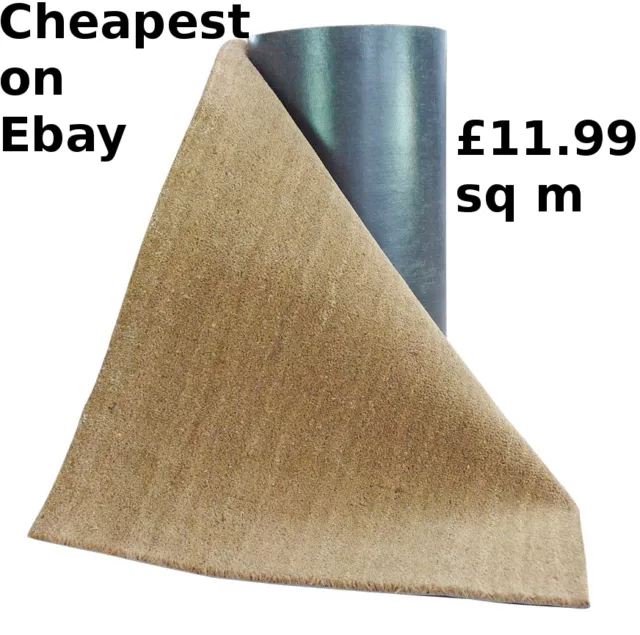 17mm thick Natural PVC backed heavy duty coir matting @ £11.99m² Loads of sizes