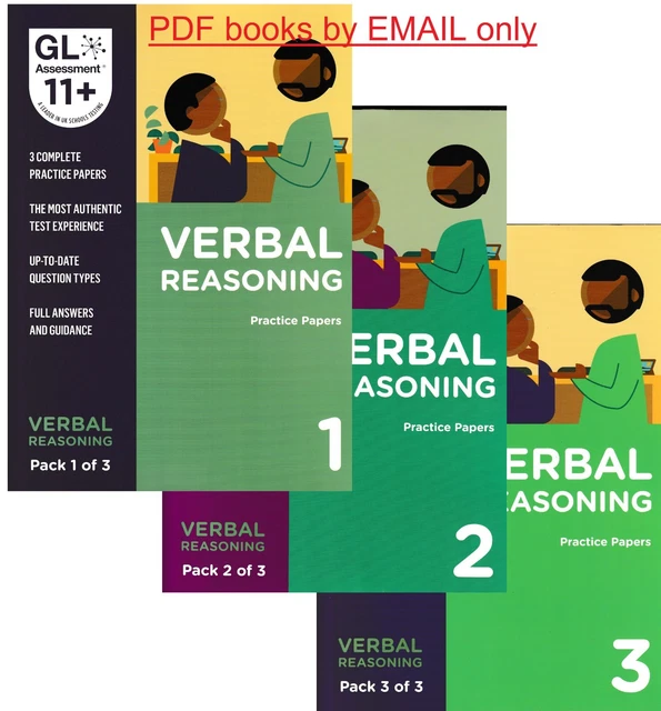 11+ Practice Papers Verbal Reasoning GL Pack 1, 2, 3 PDF by Email