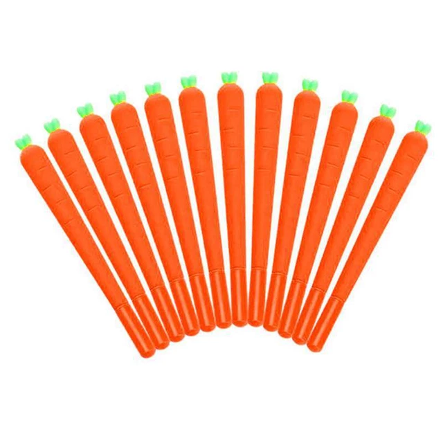 12 Packung Karotten Gel Ink Stifte Weich Rolle Kugel Neuheit Niedlich Für D2566
