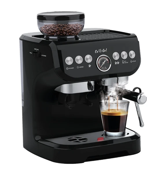 Caf And Go - Machine à café - 15 bars - Café à grains, 3 spécialités de café, mo