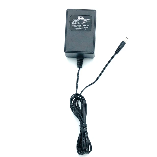 GENUINE AMIGO AM-121000 Adapter Plug-In Class 2 Transformer 12V 1000mA ...