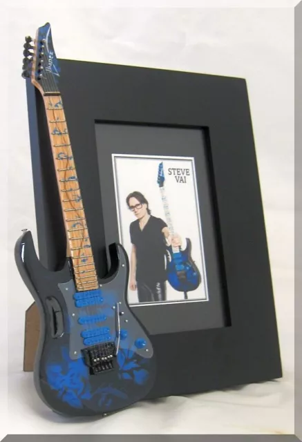 STEVE VAI Miniature Guitar Frame blue floral