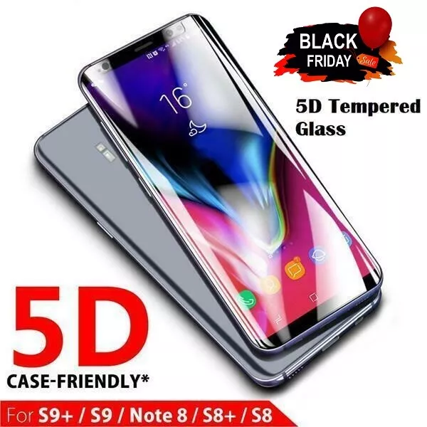 For Samsung Galaxy S8 S9 Plus S7 Edge Full Cover Tempered Glass Screen Protector