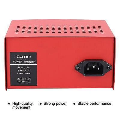 Fuente de alimentación LCD para tatuajes - caja digital para máquina de tatuaje para artistas de EE. UU.