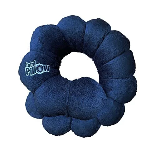 Total Pillow New Hug Travel Pillow,Adjustable Fleece Neck Pillow w/ Head Support