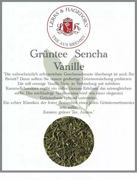 Thé Vert Sencha Vanille 1 KG - Vanille