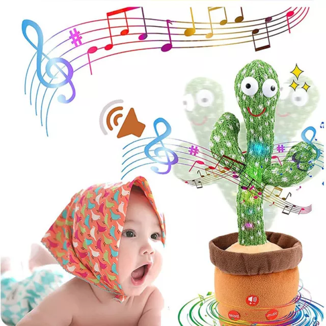 Kids Gift Dancing Cactus Plush Toy Can Singing & Recording To Learn Talking